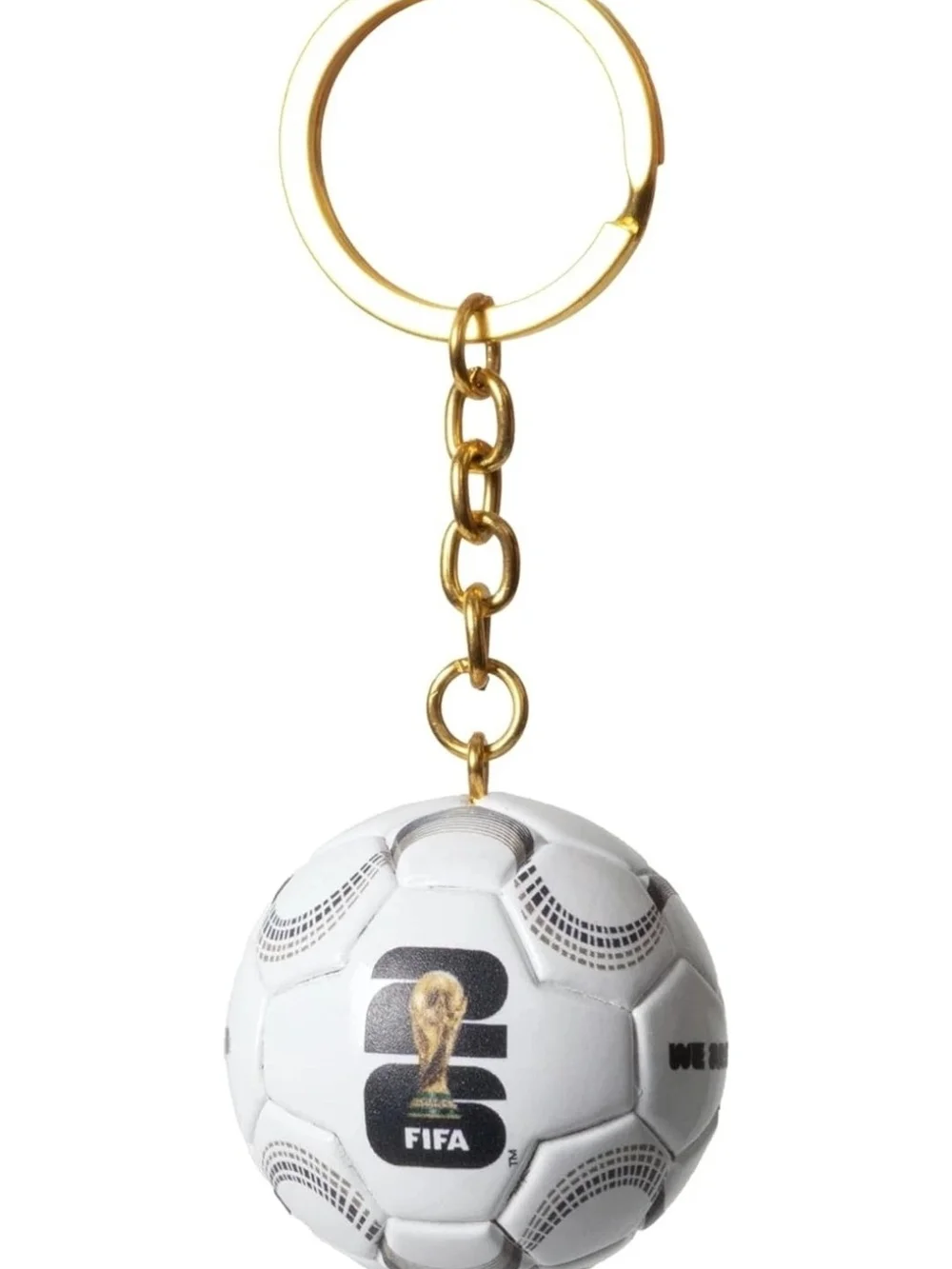 FIFA World Cup Gold & White Soccer Ball Keychain New